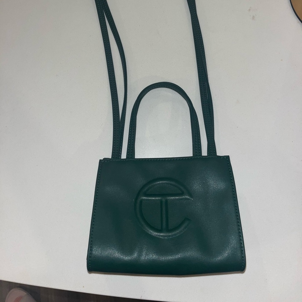 Telfar small olive green tote